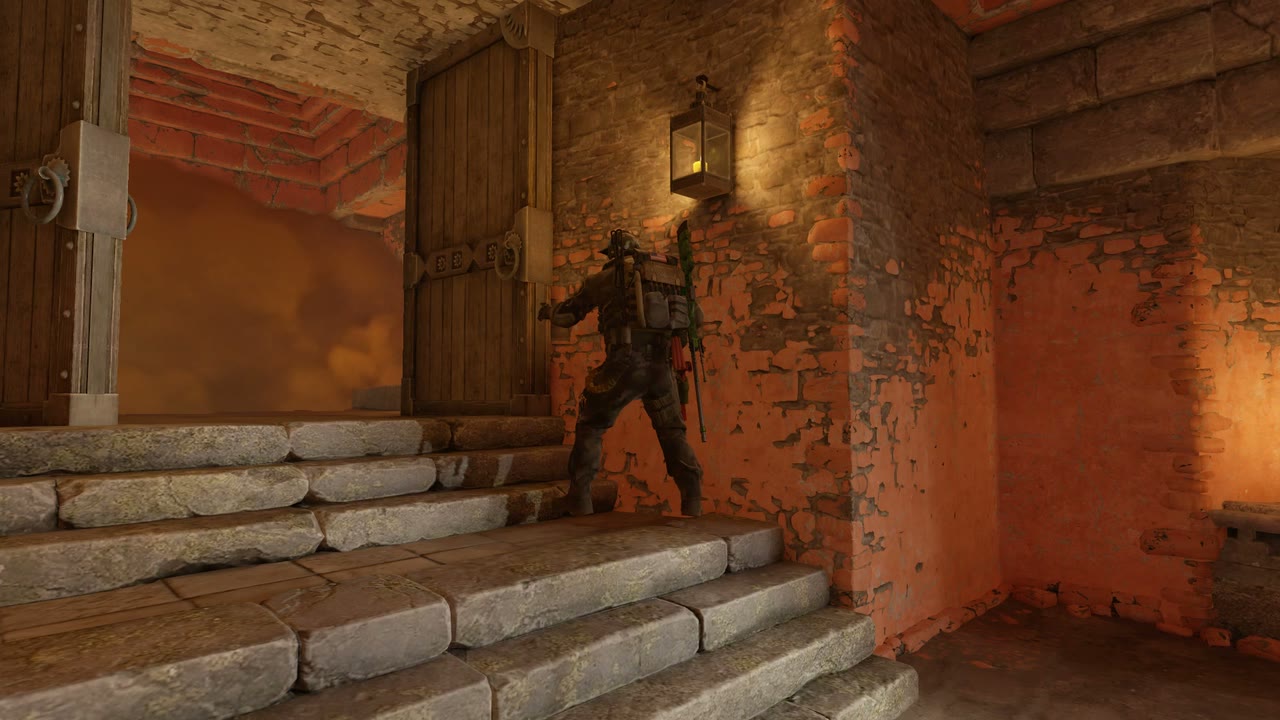 Third-person view of the setup position