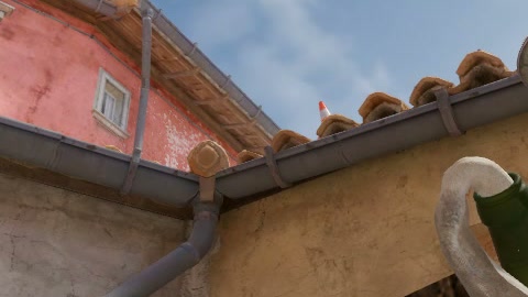 Close-up of the aim point just before the throw