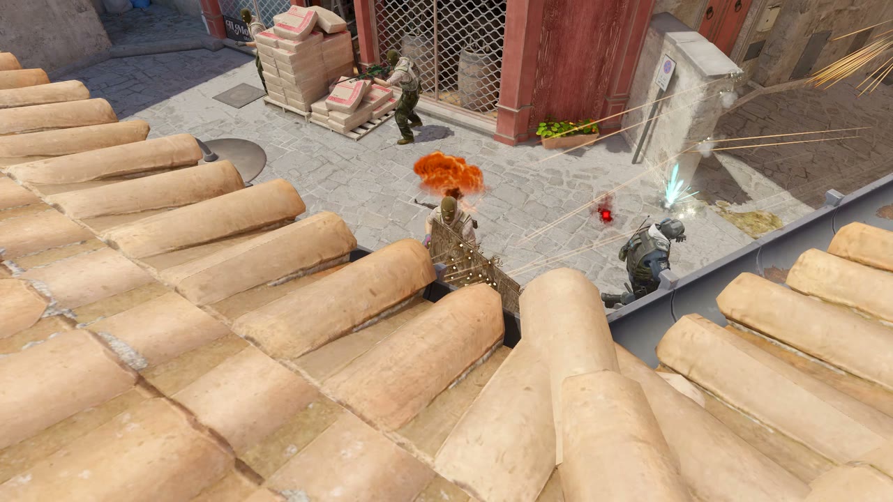 Third-person view of the setup position