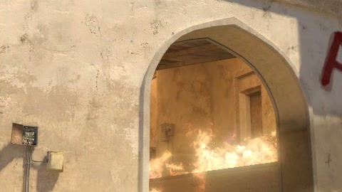 Close-up of the aim point just before the throw