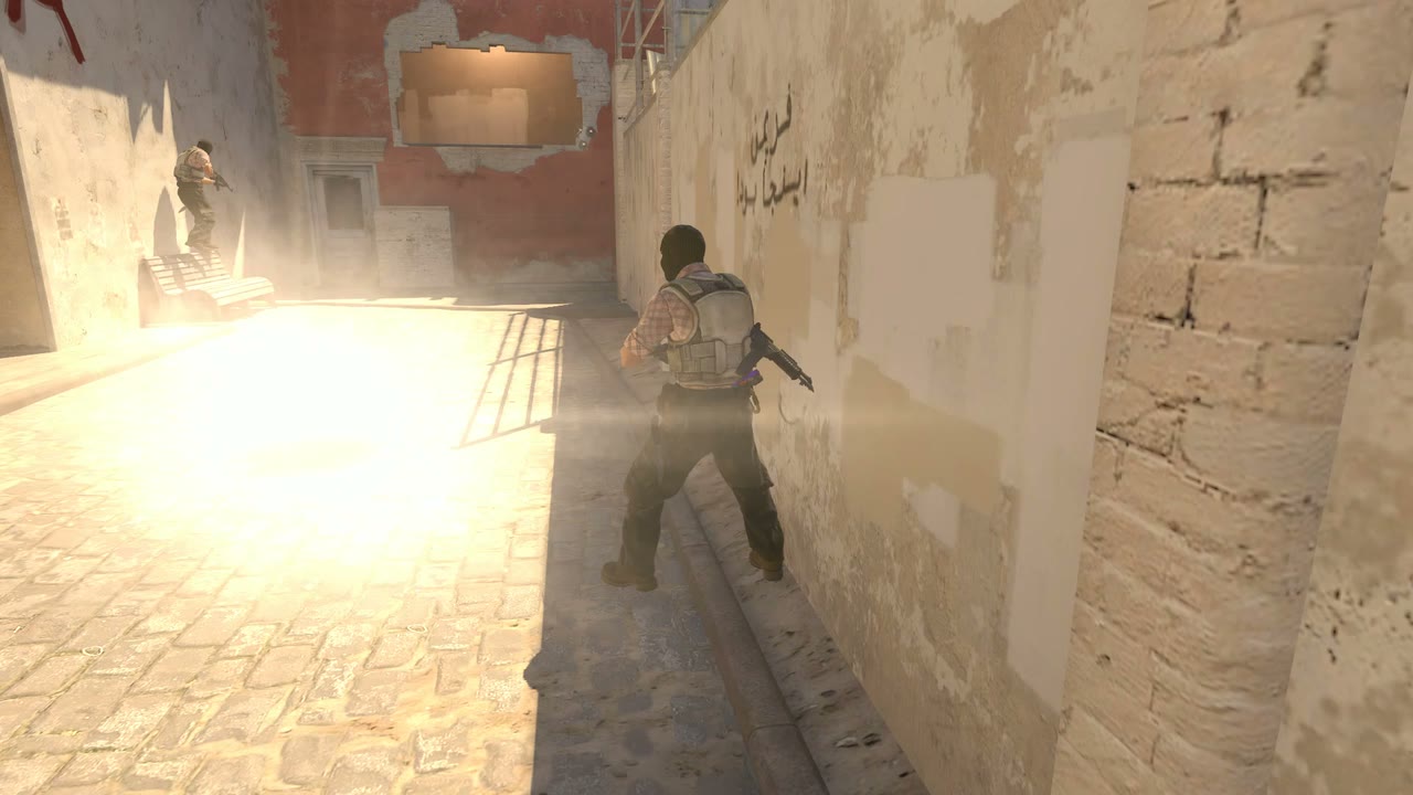 Third-person view of the setup position