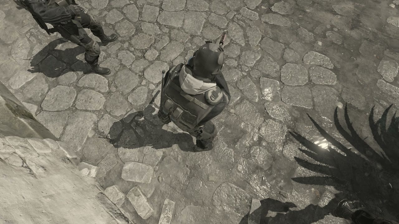 Third-person view of the setup position