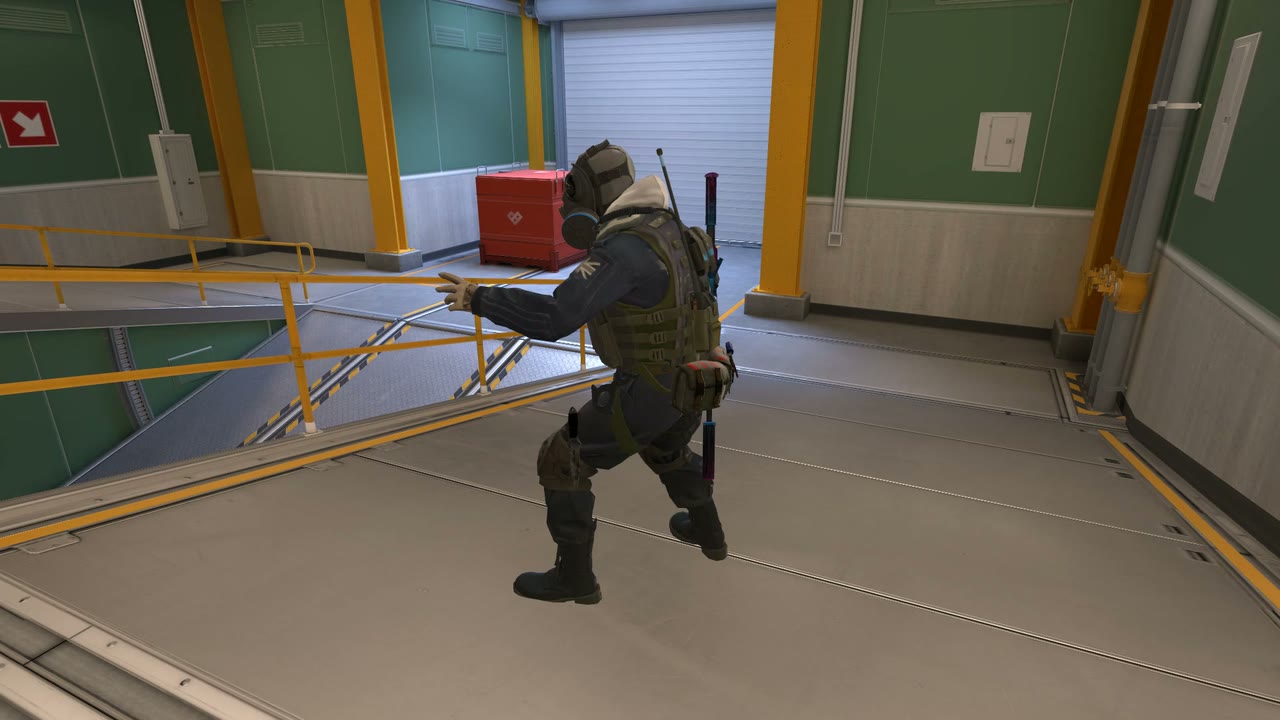 Third-person view of the setup position