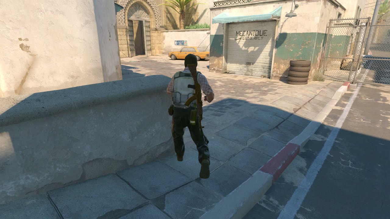 Third-person view of the setup position