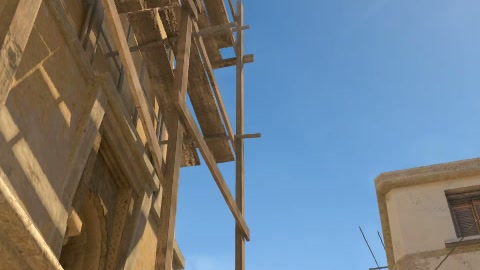 Close-up of the aim point just before the throw