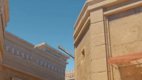 Close-up of the aim point just before the throw