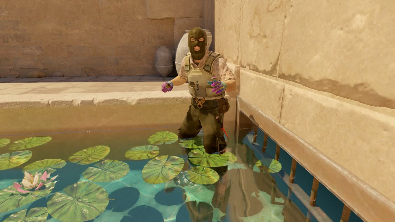 Third-person view of the setup position