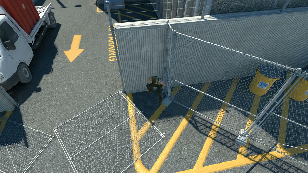 Third-person view of the setup position
