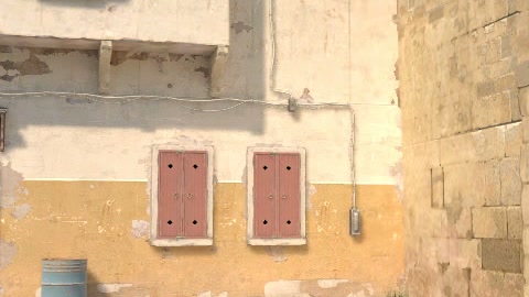 Close-up of the aim point just before the throw