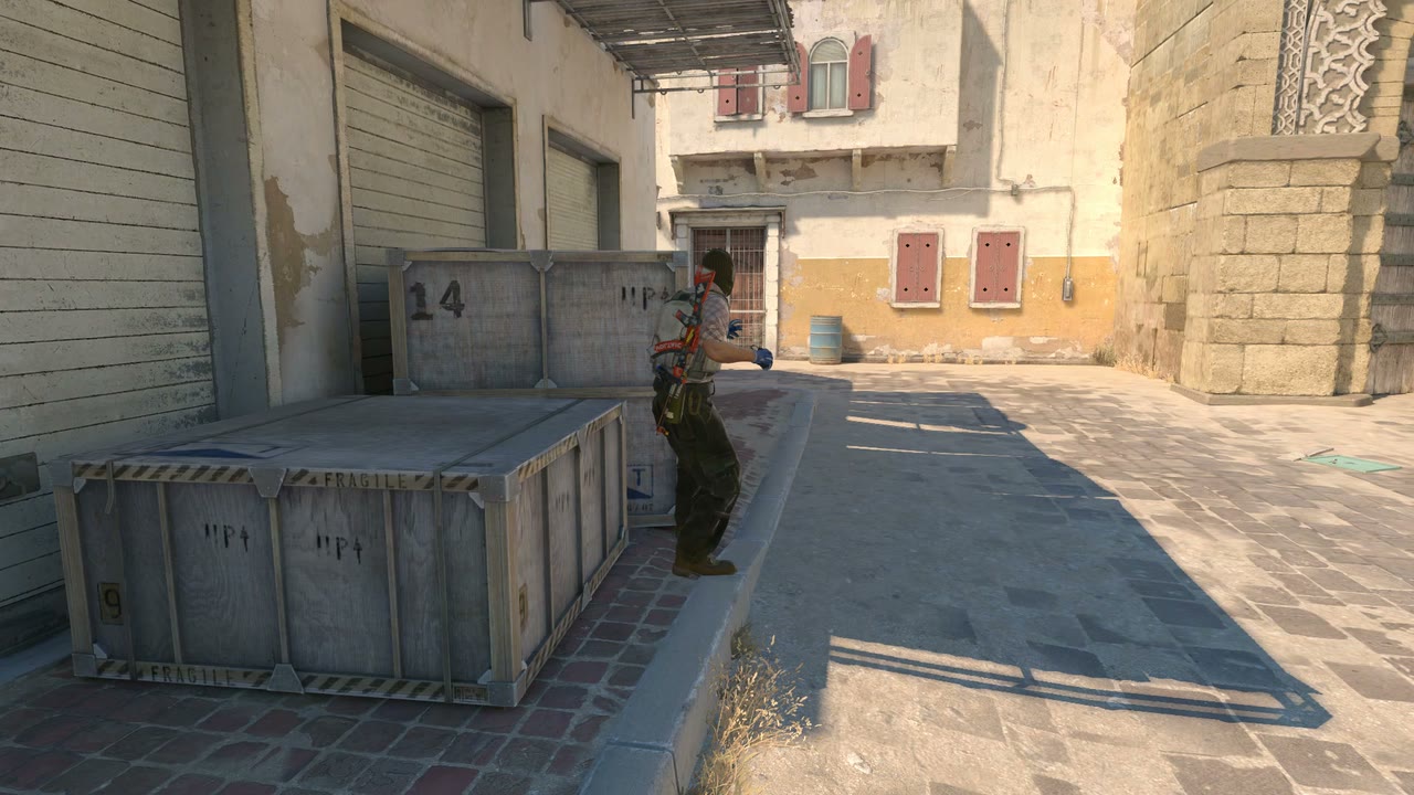 Third-person view of the setup position