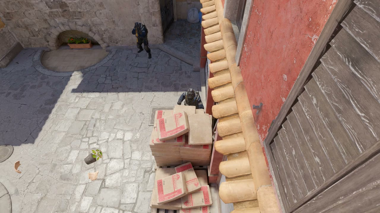 Third-person view of the setup position