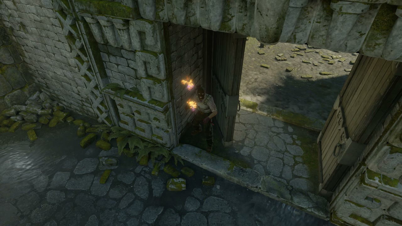 Third-person view of the setup position