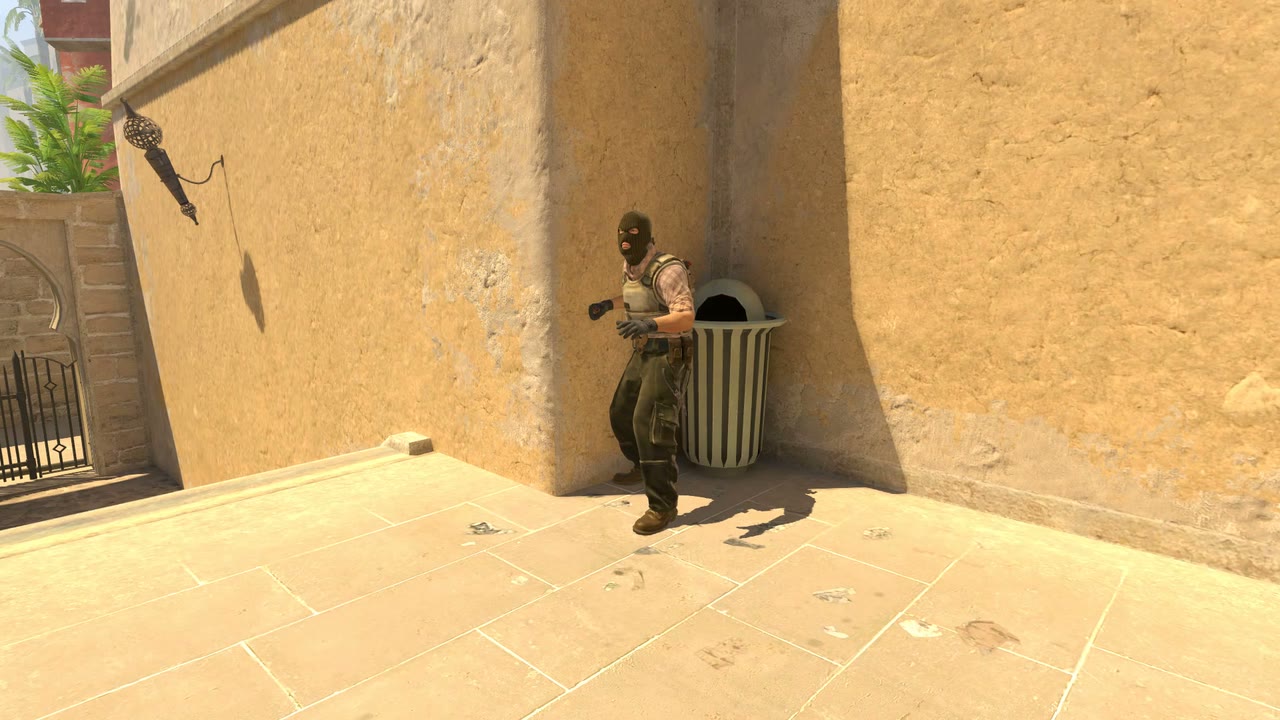 Third-person view of the setup position